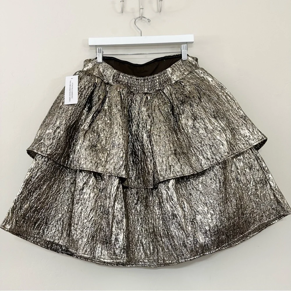 Amylynn Sara Strapless Brocade Ruffle Mini Dress - Picture 10 of 16